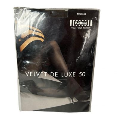 Wolford Velvet De Luxe 50 Luxury Tights Coca 10687 Size M